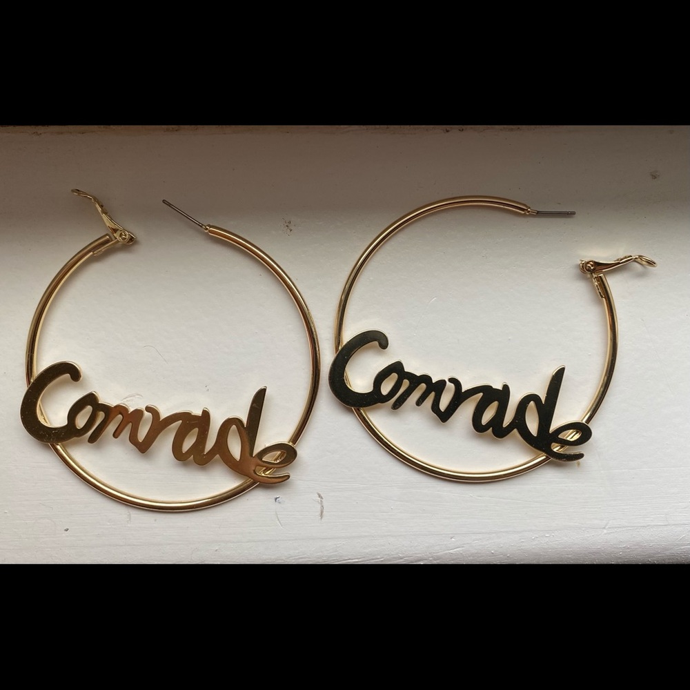 “Comrade” hoop earrings